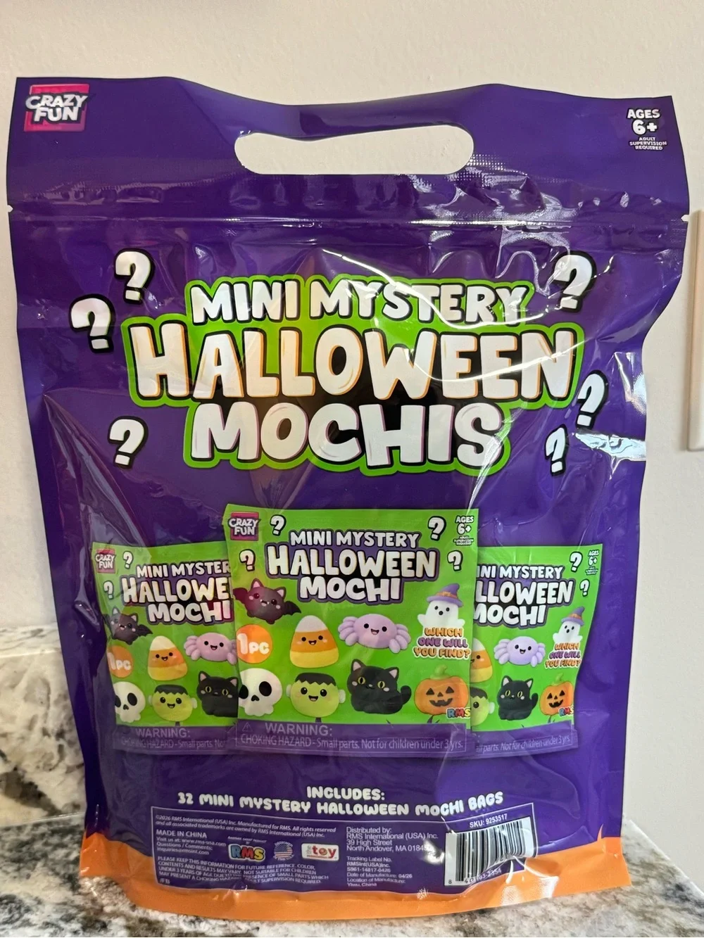 Crazy Fun RMS 32pk Mini Mystery Halloween Mochis - Purple Pack